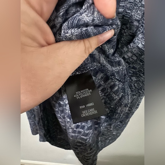 Torrid - Navy Choker Neck Ribbed Sweater Dress - Picture 8 of 10